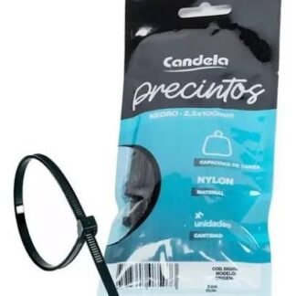 PRECINTO 2.5 X 100 NEGRO CANDELA (BOLSA CERRADA)
