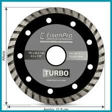 DISCO DIAMANTADO TURBO 115MM